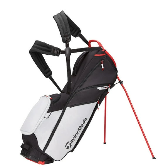TaylorMade Flextech Lite Stand Golf Bag - New 2021 - Grey Cool/Red