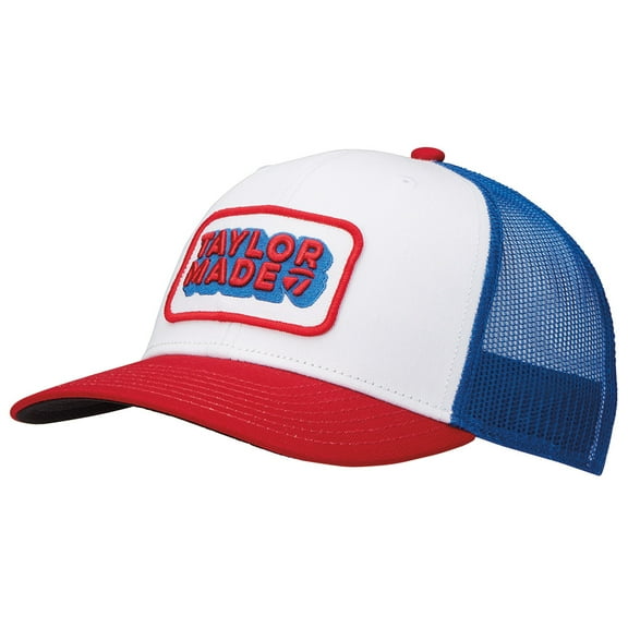 TaylorMade Mens Retro Trucker Hat 2024 -  Red/White/Blue  REG