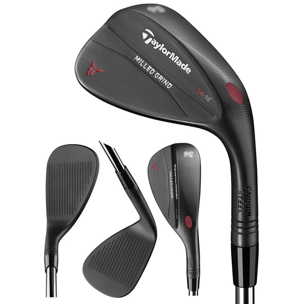 TaylorMade Milled Grind Golf Wedge (Right Hand, Black Finish, High Bounce, 58° Loft, 12° Bounce)