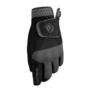 TaylorMade Rain Control Golf Gloves (Black/Gray), Cadet Medium/Large