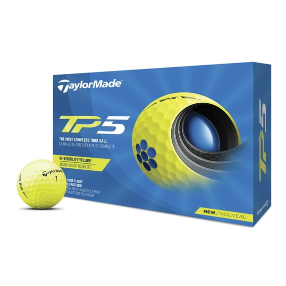 TaylorMade TP5 Yellow Golf Balls 12BP