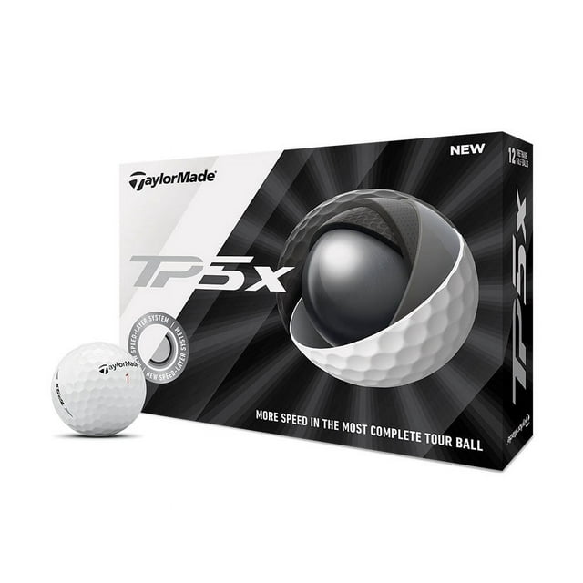TaylorMade TP5x Golf Balls, 12 Pack