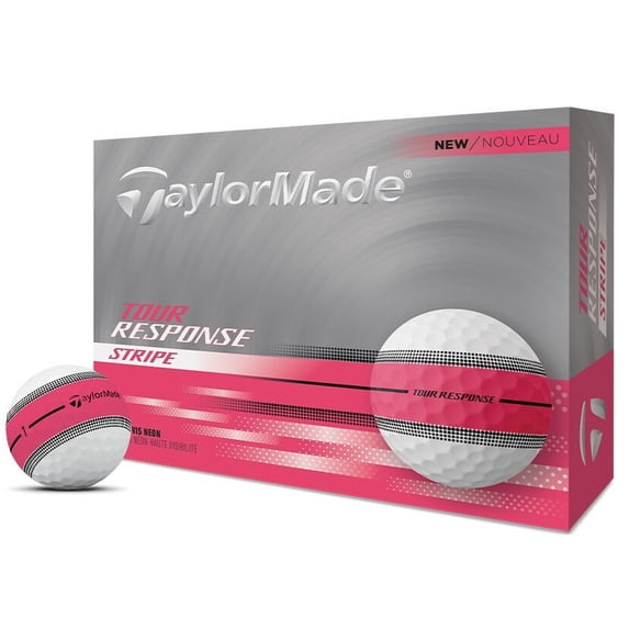 TaylorMade Tour Response Stripe Golf Balls 1-Dozen Pink