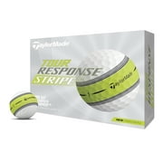 TaylorMade Tour Response Stripe Golf Balls, 12 Pack, White