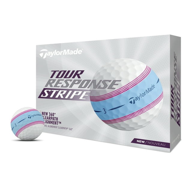 TaylorMade Tour Response Stripe Golf Balls Light Blue