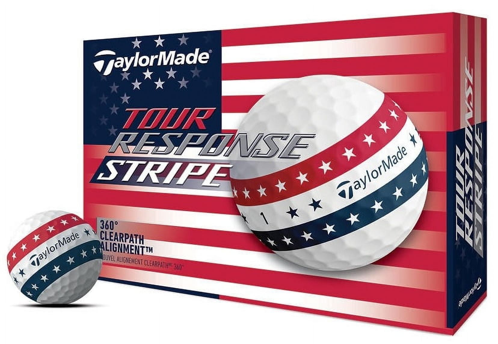 TaylorMade Tour Response Stripe USA 1 Dozen Golf Balls New