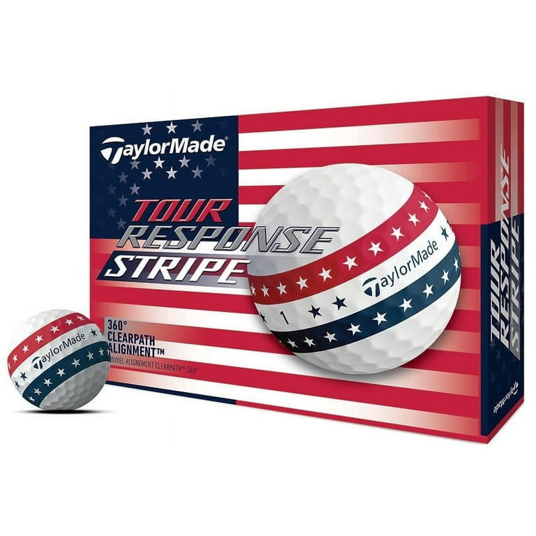 TaylorMade Tour Response Stripe USA 1 Dozen Golf Balls New