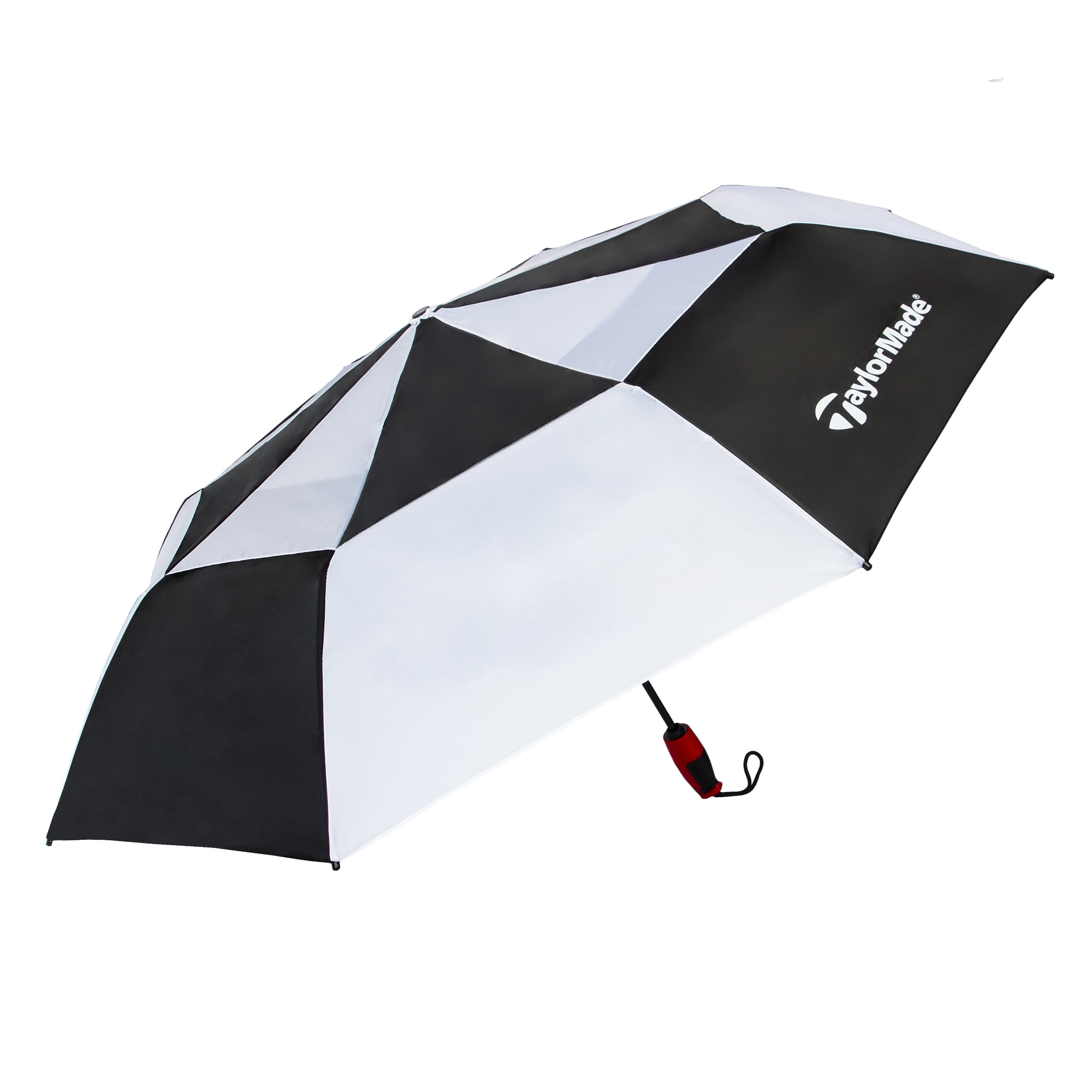 TaylorMade 68-inch Auto Open Vented Golf Umbrella, Black/White 
