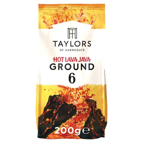 Taylors Dark Roast Hot Lava Java Ground Coffee 200g, British Import (Pack of 2)