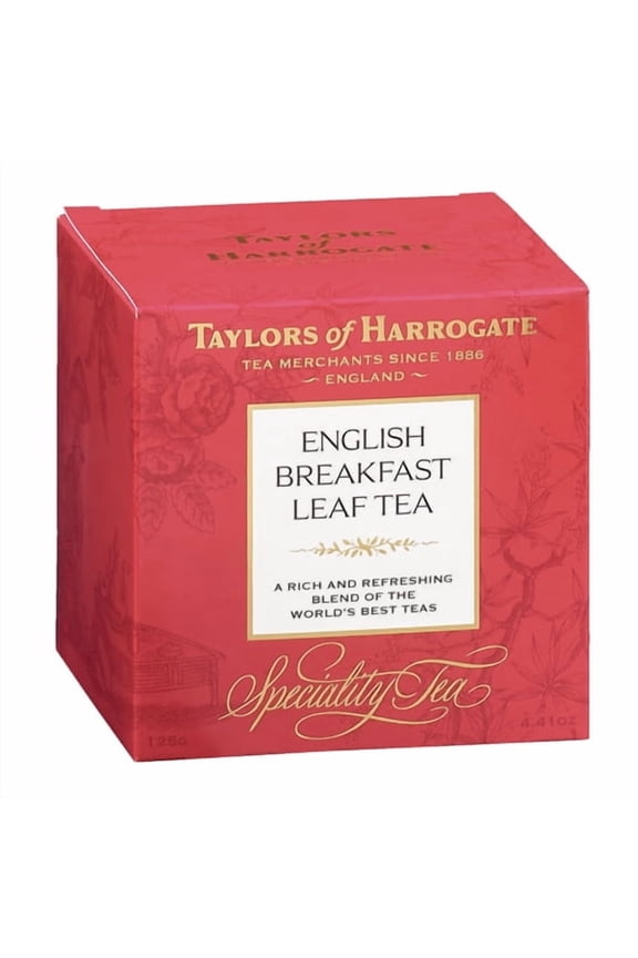 English Breakfast, Black Tea, Loose Leaf, 4.41 Ounce Carton (Pack of 1), Rich, Bright & Malty, Caffeinated, Premium Whole Leaf Tea