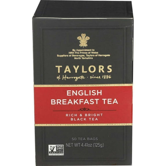 Taylors Of Harrogate English Breakfast Tea - 50 tea bags per pack -- 6 packs per case