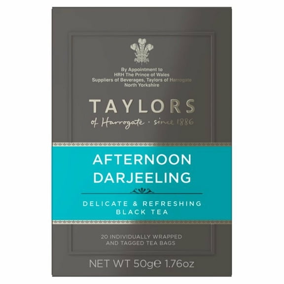 Taylors of Harrogate Afternoon Darjeeling Black Tea - 20 Teabags (Pack of 6)