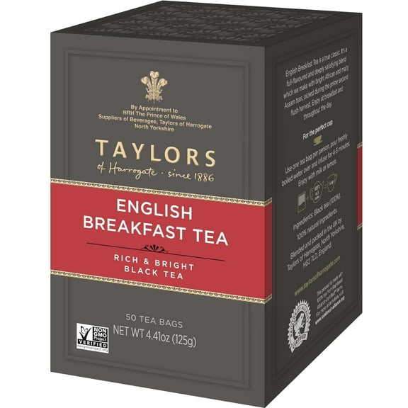 Taylors of Harrogate Black Tea English Breakfast - 50 Tea Bags Pack of 2