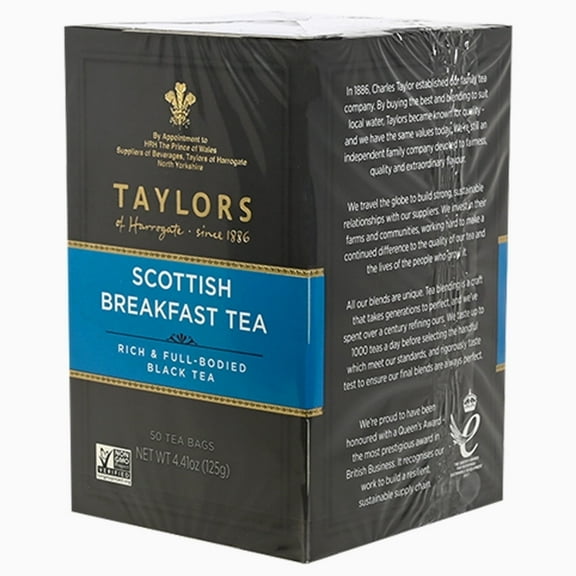Taylors of Harrogate Black Tea Scottish Breakfast - 50 Tea Bags Pack of 2