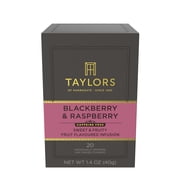 Taylors of Harrogate Blackberry & Raspberry, Herbal Tea, Individually Wrapped Bags, 20 Count (Pack of 1), Sweet, Tart & Tangy, Caffeine-Free, Enjoy Hot or Iced, 20 Teabags