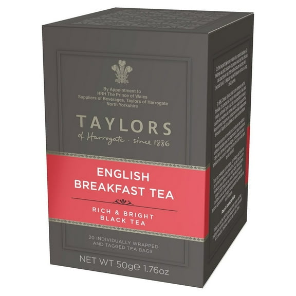Taylors of Harrogate English Breakfast Black Tea - 20 Teabags (Pack of 3)