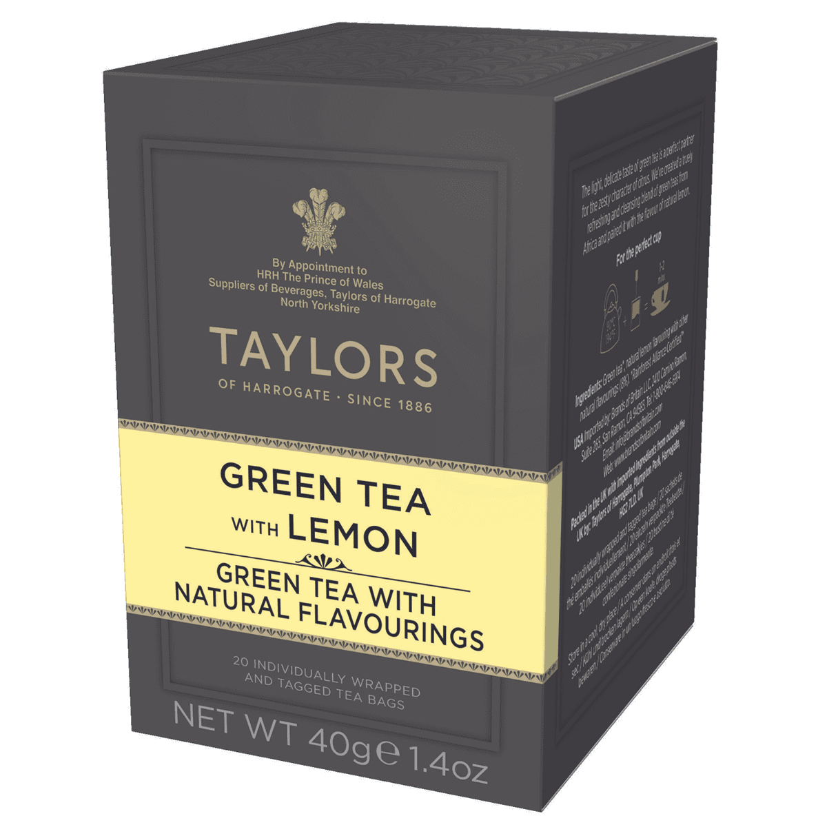Taylor Assorted Tea Taylors of Harrogate Green Tea with Lemon, Tea Bags, 20 Ct - Walmart.com