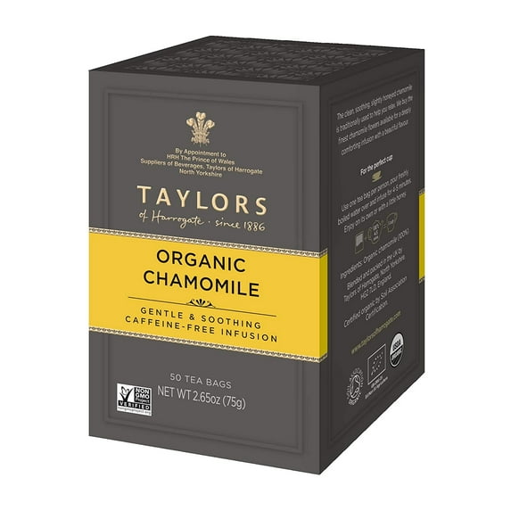 Taylors of Harrogate Organic Chamomile Herbal Tea, 50 Teabags
