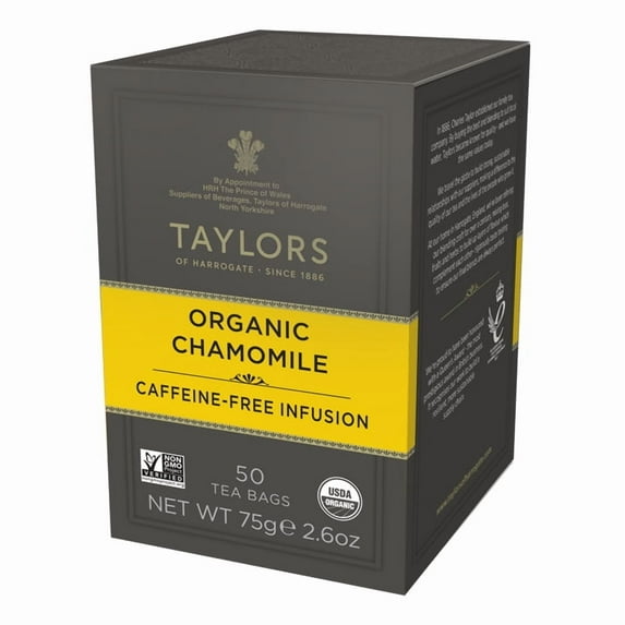 Taylors of Harrogate Organic Chamomile Herbal Tea, 50 Teabags