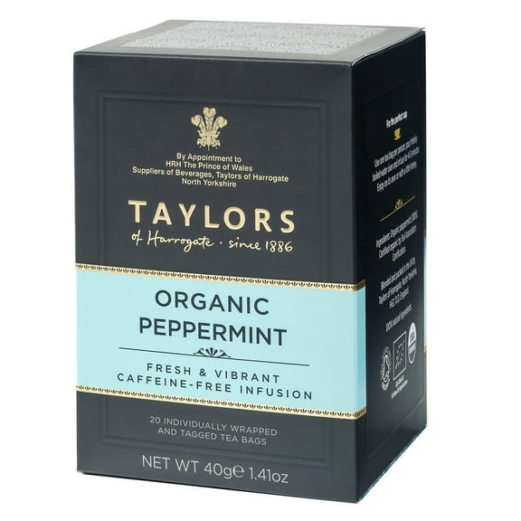 Taylors of Harrogate Organic Peppermint 20 Tea Bags 40g (Pack of 6)