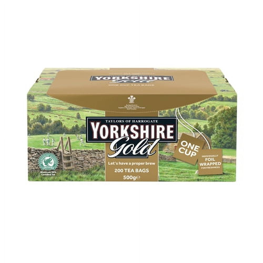 Taylors of Harrogate Yorkshire Gold Wrapped Tea Bags, 200  Count. : Grocery & Gourmet Food