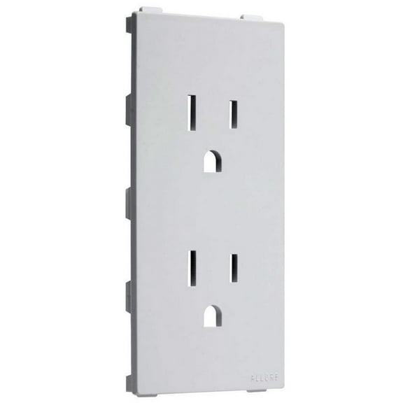 ALLURE NON-METALLIC DUPLEX INSERT, 1-GANG, WHITE, 6 PER PACK