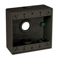 thumbnail image 1 of Taymac DB375Z 3/4-Inch 3 Hole 2-Gang Weatherproof Box, 3/4-Inch Outlets, Bronze, 1 of 2