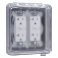 thumbnail image 1 of Taymac MM1410C 55-in-1 Configurations 2-Gang, Vertical Weatherproof Plastic Flat Cover, Clear, 1 of 2