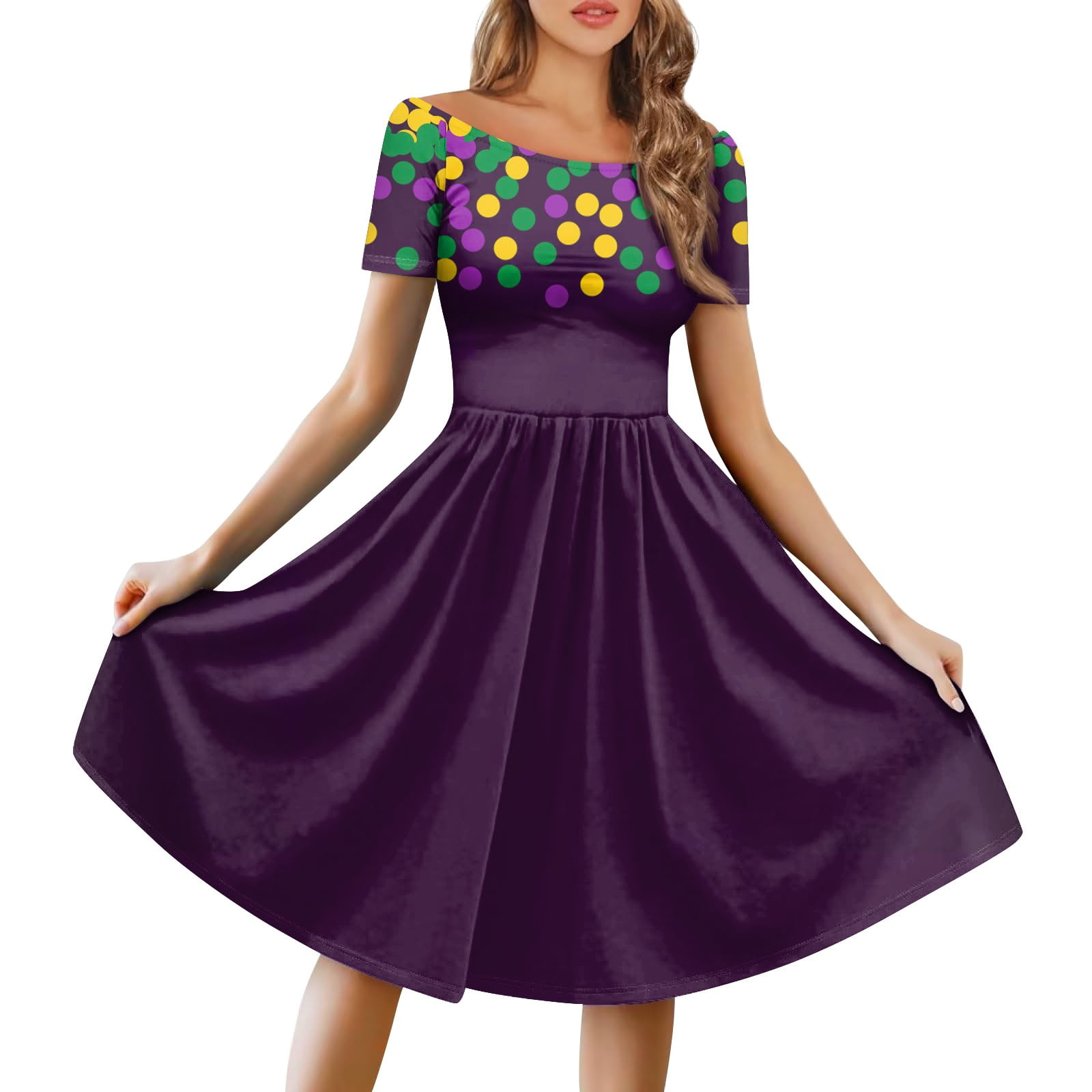 Purple mardi gras dress hot sale