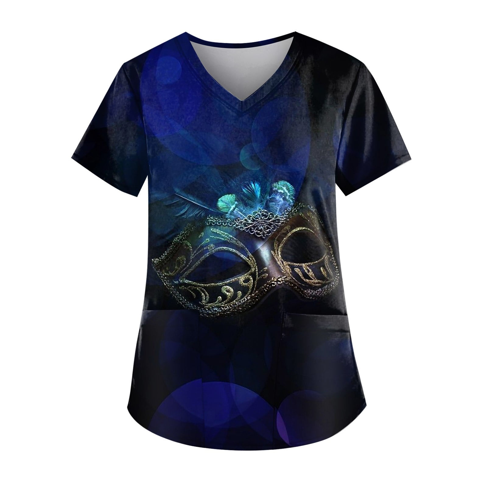 mardi gras scrub tops