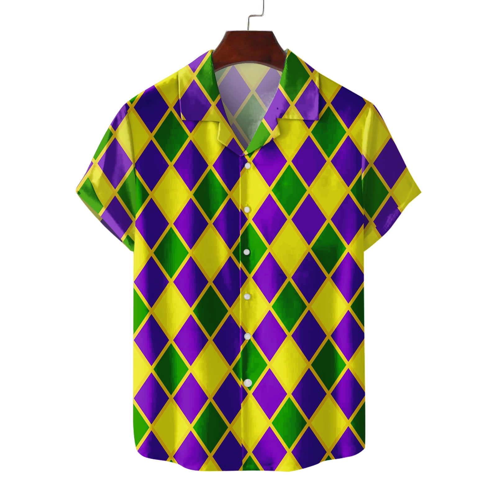 mardi gras button up shirts