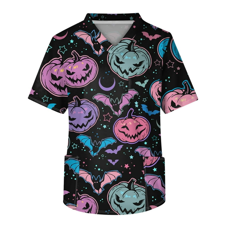 Mens halloween scrub tops outlet
