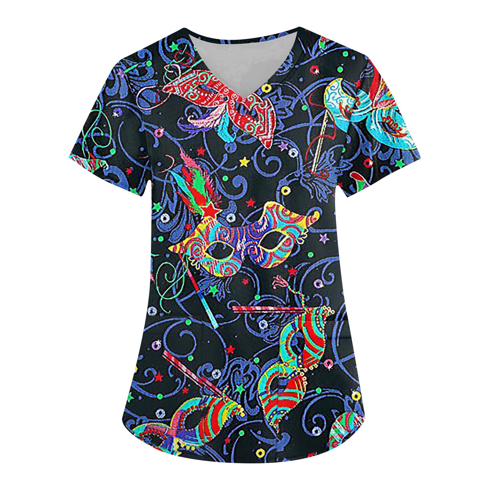 mardi gras v neck shirts