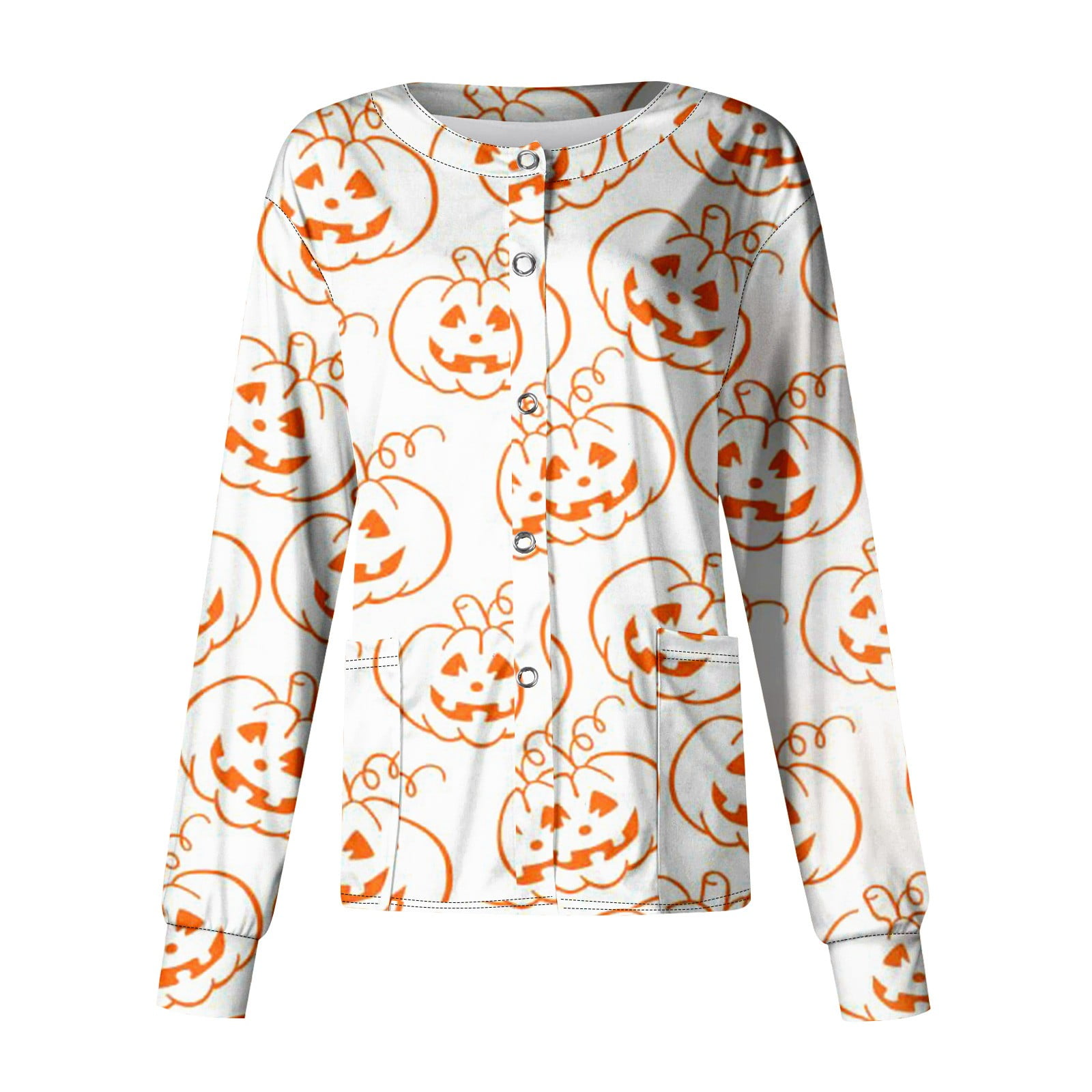 Womens Nurse Pumpkins - Women`S Halloween Pumpkin Scrubs T-Shirt Womens Nurse Pumpkins - Women`S Halloween Pumpkin Scrubs T-Shirt