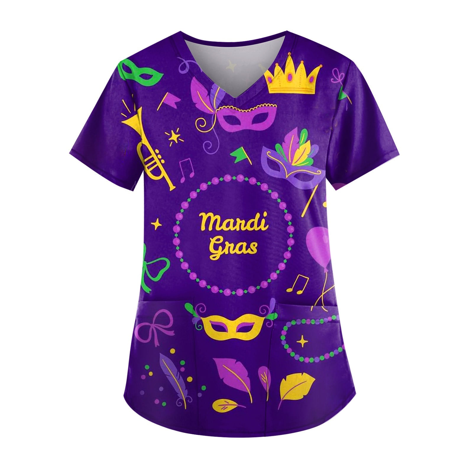mardi gras scrub hat