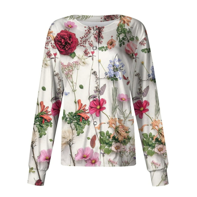 Floral scrub jacket online