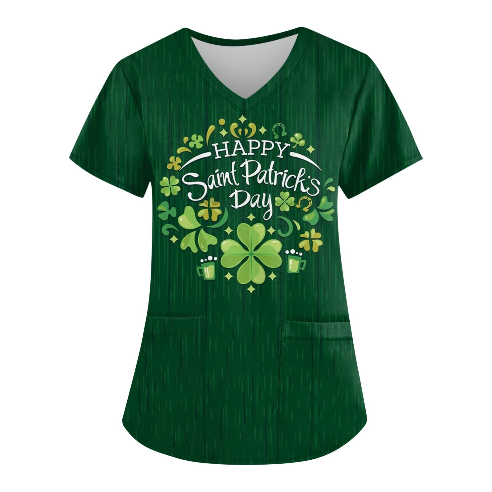 st patricks day scrubs tops