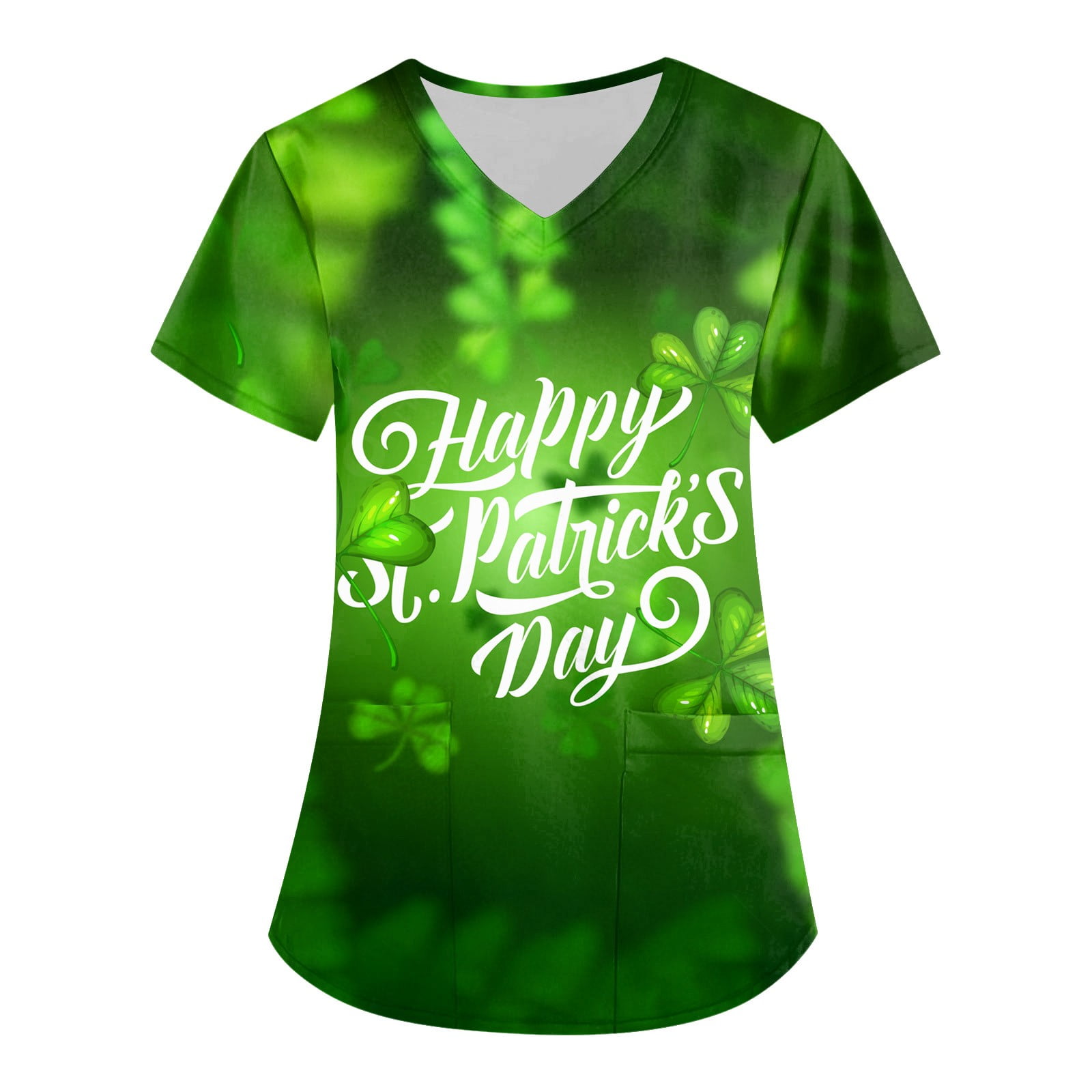 st patricks day scrubs tops