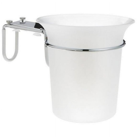 Taymor 02-DBB8591 Acrylic Bathtub Ice Bucket with Bracket, Chrome