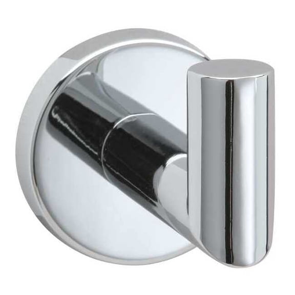 Taymor Bathroom Hook,Zinc,Polished,2 in W 04-2801