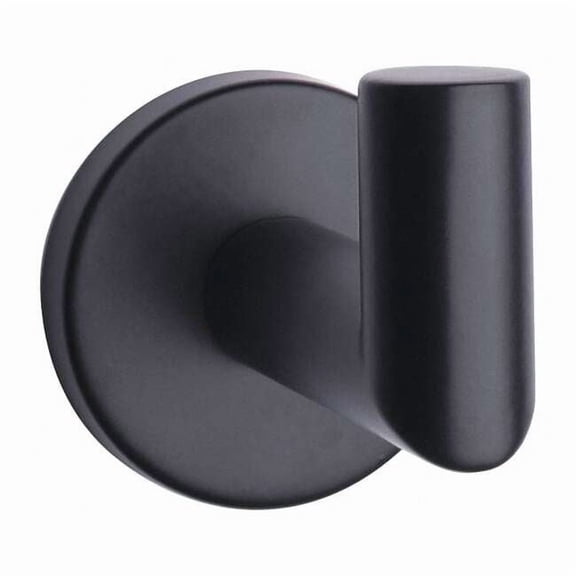 Taymor Robe Hook,Zinc,Matte,Wall Mount,1-3/4" H 04-2801BLK