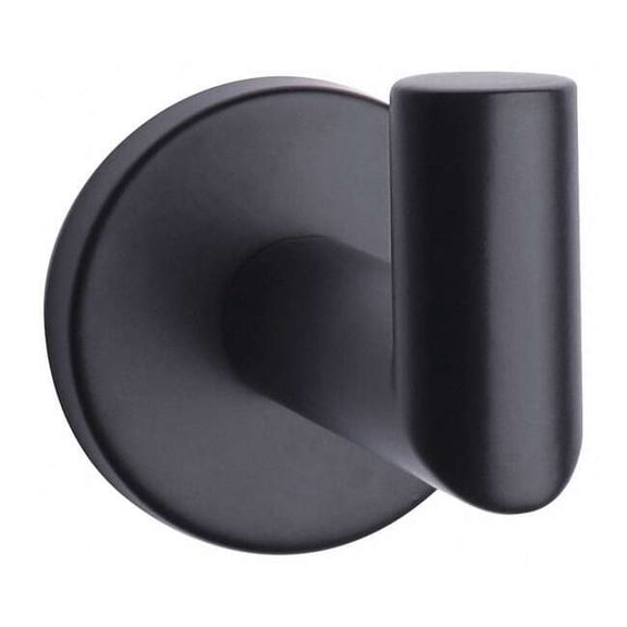 Taymor Robe Hook,Zinc,Matte,Wall Mount,1-3/4" H 04-2801BLK