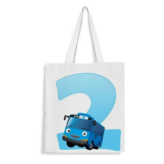 Tayo Little Bus Handbag 13.8*15.8 Inches Made Of Canvas Material Durable And Stylish Showcasing Personal Style