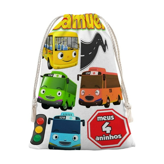 Tayo Little Bus Pattern Christmas Bunch Pocket 12*15 in