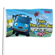 Tayo the Little Bus-themed Printed Flag Perfect gift for fans, friends, and family members, and suitable for indoor and outdoor activities, party decorations.16"x24" 40cm 60cm