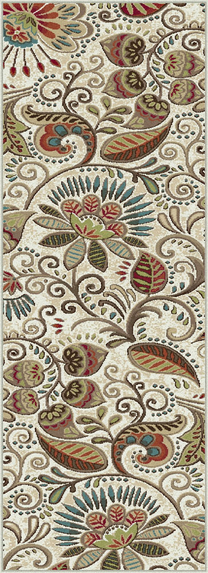 Tayse Area Rugs: Capri Rug: CPR1011 Ivory: 2'3'' x 7'7'' Runner