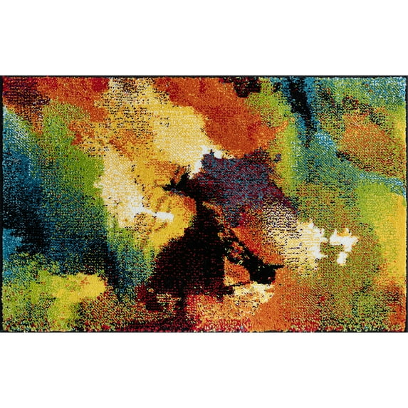 Tayse Avon Area Rug AVN1701 Contemporary Multi-Color Strokes Paint 2' x 3' Rectangle