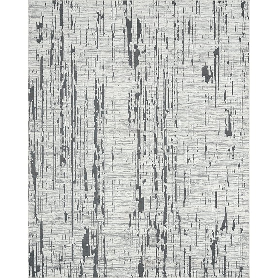 Tayse Breeze Area Rug BRZ1203 Contemporary Black Outdoor Banded 5' 3" x 7' 3" Rectangle