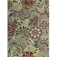 thumbnail image 1 of Tayse Deco Area Rug DCO1023 Contemporary Seafoam Petals Leaves 2' x 3' Rectangle, 1 of 2