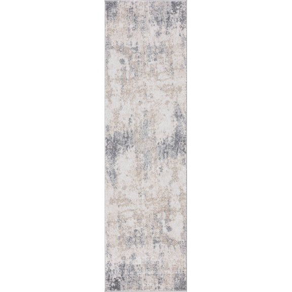 Tayse Diamond Area Rug DIA1100 Contemporary Gray Faded Distressed 2' 2" x 7' 3" Rectangle